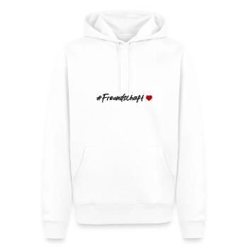 Cœur d’amitié - Sweat à capuche Premium bio Homme - blanc - Devant - Nico (187cm)
