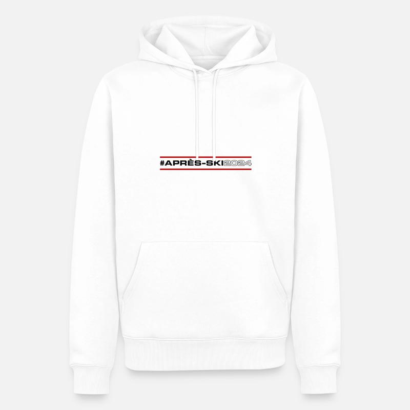 Après-ski 2024 - Sweat à capuche Premium bio Homme - blanc