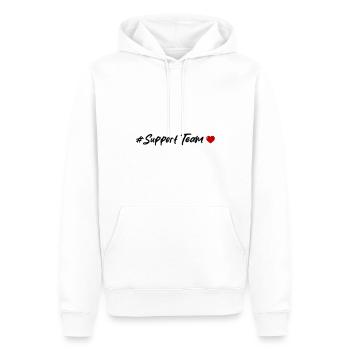 Support Team Herz - Männer Premium Bio Hoodie - Weiß - Vorne - Nico (187cm)