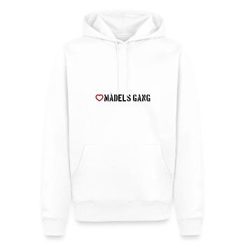Filles Gang Équipe Femmes Coeur - Sweat à capuche Premium bio Homme - blanc - Devant - Nico (187cm)