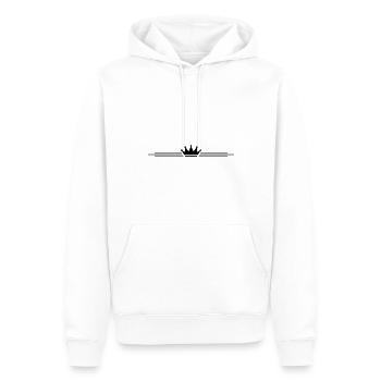 Krone Symbol Linie - Männer Premium Bio Hoodie - Weiß - Vorne - Nico (187cm)