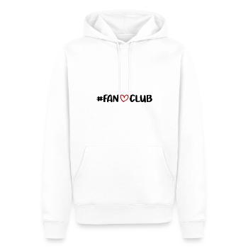 Coeur du fan club - Sweat à capuche Premium bio Homme - blanc - Devant - Nico (187cm)