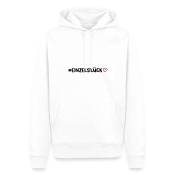 Morceau de coeur unique - Sweat à capuche Premium bio Homme - blanc - Devant - Nico (187cm)