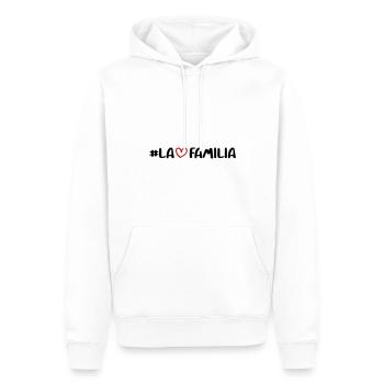 La Familia Herz - Männer Premium Bio Hoodie - Weiß - Vorne - Nico (187cm)