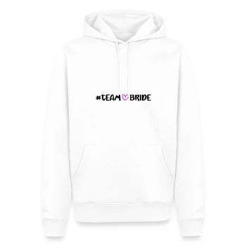 Coeur de mariée de l'équipe - Sweat à capuche Premium bio Homme - blanc - Devant - Nico (187cm)