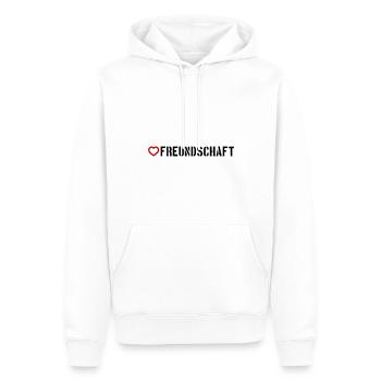 Cœur d’amitié - Sweat à capuche Premium bio Homme - blanc - Devant - Nico (187cm)