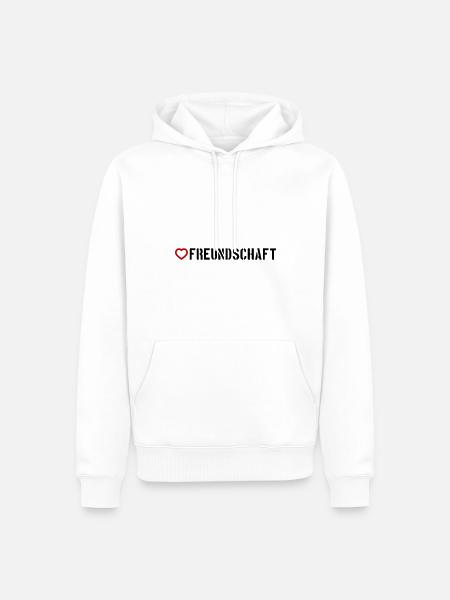 Friendship Heart - Men’s Premium Organic Hoodie - white