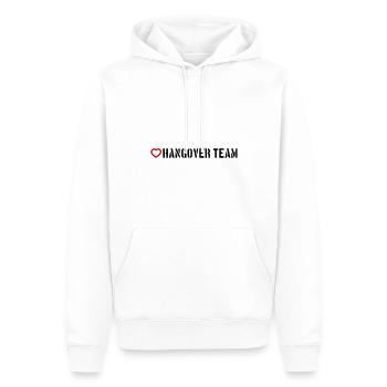 Gueule de bois Cœur d’équipe - Sweat à capuche Premium bio Homme - blanc - Devant - Nico (187cm)