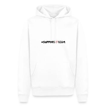 Support Team Herz - Männer Premium Bio Hoodie - Weiß - Vorne - Nico (187cm)