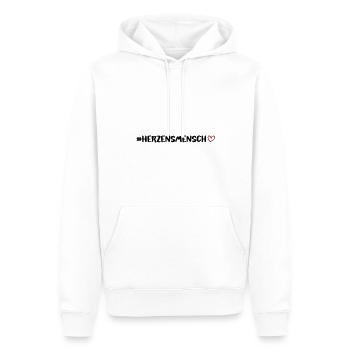 Herzensmensch Herz - Männer Premium Bio Hoodie - Weiß - Vorne - Nico (187cm)