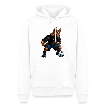 Berger allemand Football - Sweat à capuche Premium bio Homme - blanc - Devant - Nico (187cm)