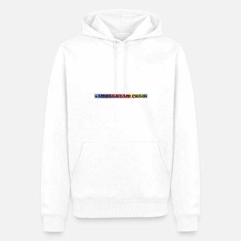 Équipage d’Amsterdam - Sweat à capuche Premium bio Homme - blanc