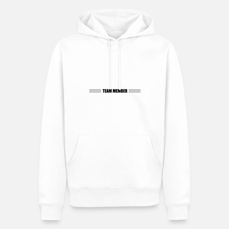 Team Mitglied - Männer Premium Bio Hoodie - Weiß