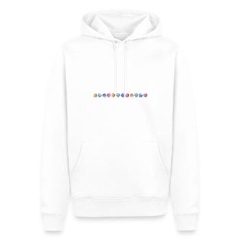 Coeurs, Mignon, Amour, Amour, Coloré - Sweat à capuche Premium bio Homme - blanc - Devant - Nico (187cm)