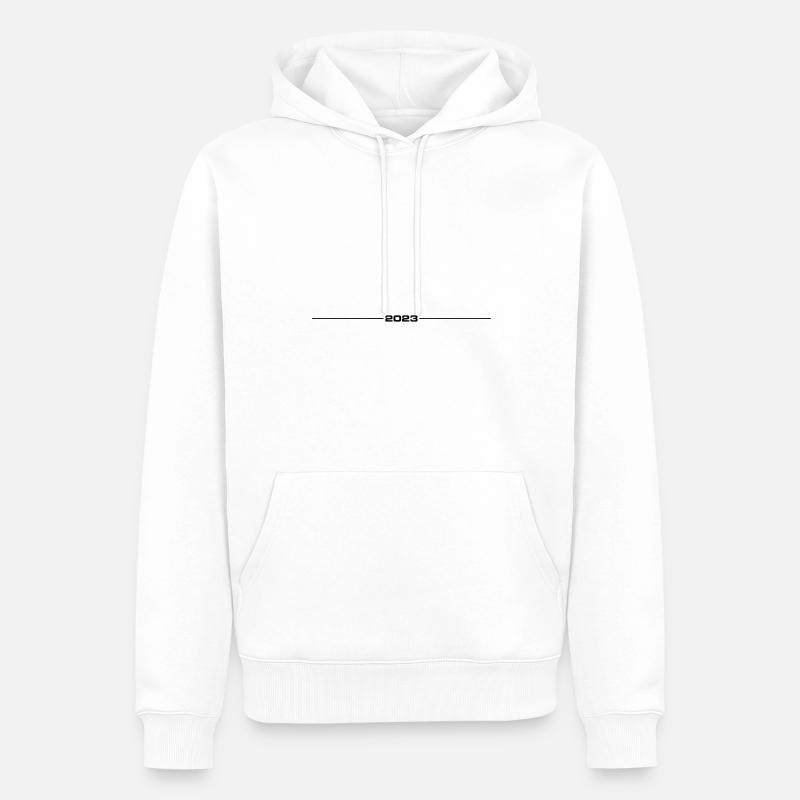 2023 Dash - Sweat à capuche Premium bio Homme - blanc