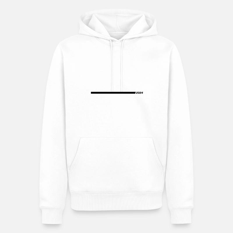 Ligne 2024 - Sweat à capuche Premium bio Homme - blanc