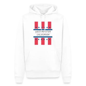 Westminster Kalifornien - Männer Premium Bio Hoodie - Weiß - Vorne - Nico (187cm)