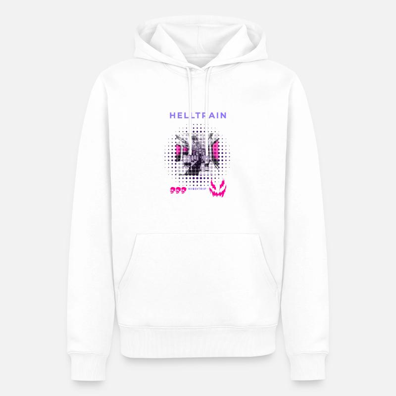 Helltrain - Männer Premium Bio Hoodie - Weiß