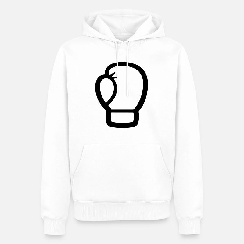 gant de boxe - Sweat à capuche Premium bio Homme - blanc