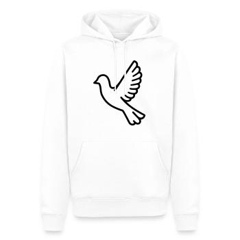 Taube - Männer Premium Bio Hoodie - Weiß - Vorne - Nico (187cm)