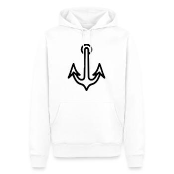 Anker - Männer Premium Bio Hoodie - Weiß - Vorne - Nico (187cm)