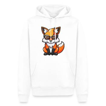 Fuchs Comic Cool - Männer Premium Bio Hoodie - Weiß - Vorne - Nico (187cm)