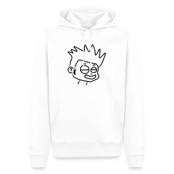 Enfant comique rieur - Sweat à capuche Premium bio Homme - blanc - Devant - Nico (187cm)