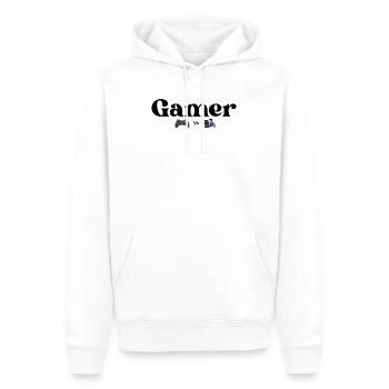 Controller VS PC - Men’s Premium Organic Hoodie - white - Front - Nico (187cm)
