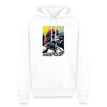 Nonconformiste – Chemise Art Skull Rebellion pour - Sweat à capuche Premium bio Homme - blanc - Devant - Nico (187cm)