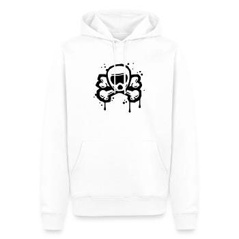 os croisés de descente - Sweat à capuche Premium bio Homme - blanc - Devant - Nico (187cm)