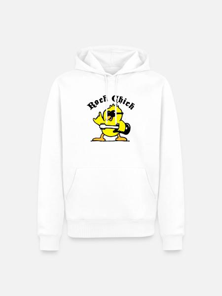 rock_chick_weiss_3c - Men’s Premium Organic Hoodie - white