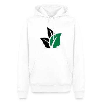 trileaf - Sweat à capuche Premium bio Homme - blanc - Devant - Nico (187cm)