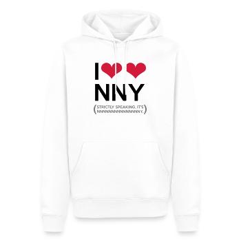 I love New New York - Männer Premium Bio Hoodie - Weiß - Vorne - Nico (187cm)