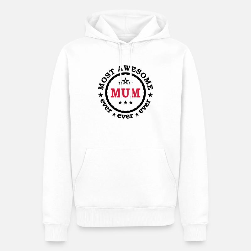 Beste Mutter ever Mutti Muttertag Mama Danke - Männer Premium Bio Hoodie - Weiß