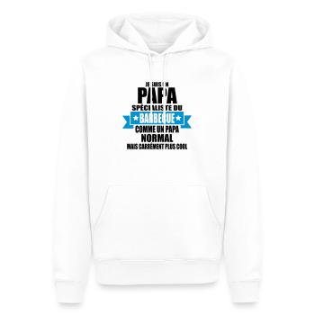 je suis un papa spécialiste du barbecue - Sweat à capuche Premium bio Homme - blanc - Devant - Nico (187cm)