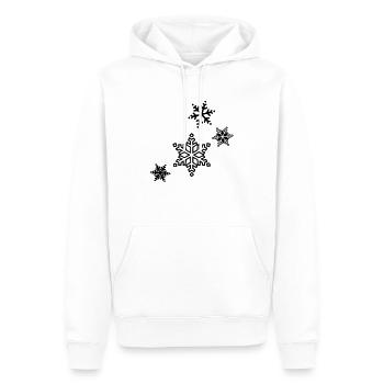 Schneeflocken - Männer Premium Bio Hoodie - Weiß - Vorne - Nico (187cm)