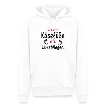 kaesefuesse_wurstfinger - Männer Premium Bio Hoodie - Weiß - Vorne - Nico (187cm)