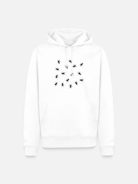 Ants Design - Men’s Premium Organic Hoodie - white