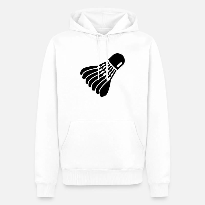 Badminton - Männer Premium Bio Hoodie - Weiß