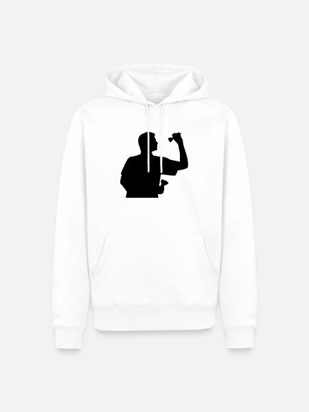 Darts - Men’s Premium Organic Hoodie - white
