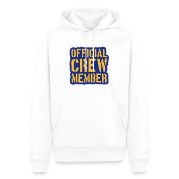 Official Crew Member Stamp - Sweat à capuche Premium bio Homme - blanc - Devant - Nico (187cm)