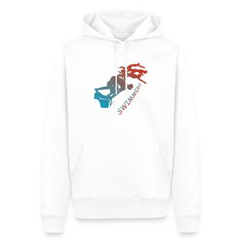Nager - Sweat à capuche Premium bio Homme - blanc - Devant - Nico (187cm)
