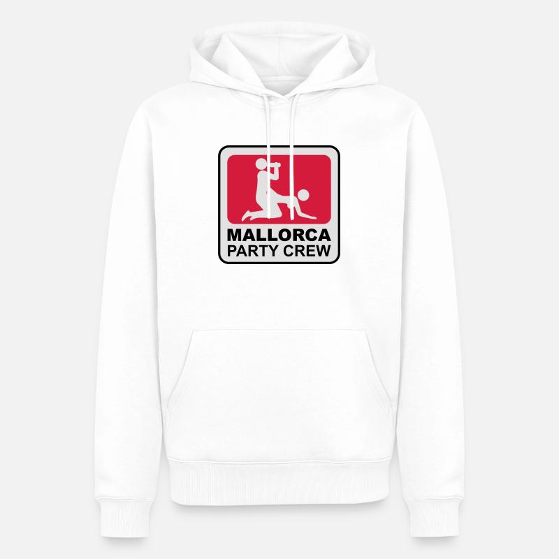 Majorque Sun Logo - Sweat à capuche Premium bio Homme - blanc