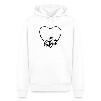 Heirat Herz Liebe ringe - Männer Premium Bio Hoodie - Weiß - Vorne - Nico (187cm)