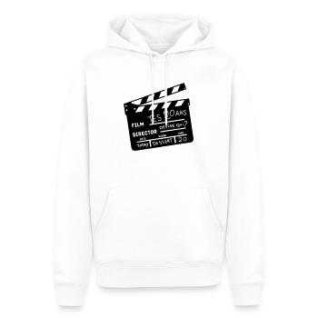20 ans clap cinema anniversaire - Sweat à capuche Premium bio Homme - blanc - Devant - Nico (187cm)