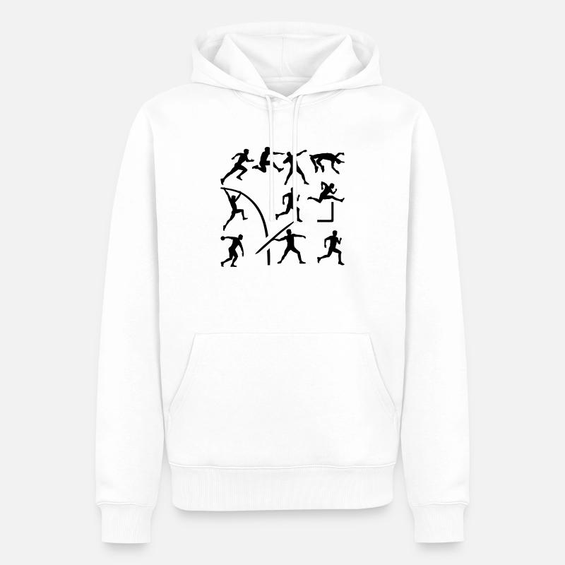 Zehnkampf - Männer Premium Bio Hoodie - Weiß
