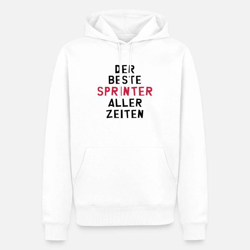 Leichtathletik / Sprint / Sprinter / Sprinterin - Männer Premium Bio Hoodie - Weiß