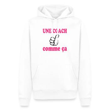 Une coach comme ça - Männer Premium Bio Hoodie - Weiß - Vorne - Nico (187cm)