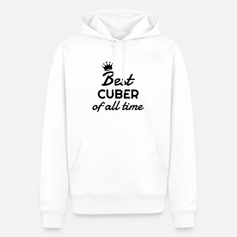 Cubing / Cube / Cuber / Speedcubing - Sweat à capuche Premium bio Homme - blanc