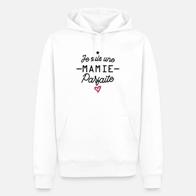je suis une mamie parfaite - Sweat à capuche Premium bio Homme - blanc